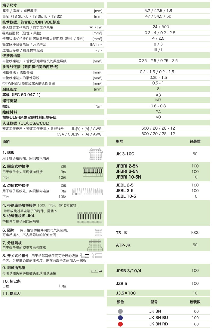 通用型接線(xiàn)端子JK3N