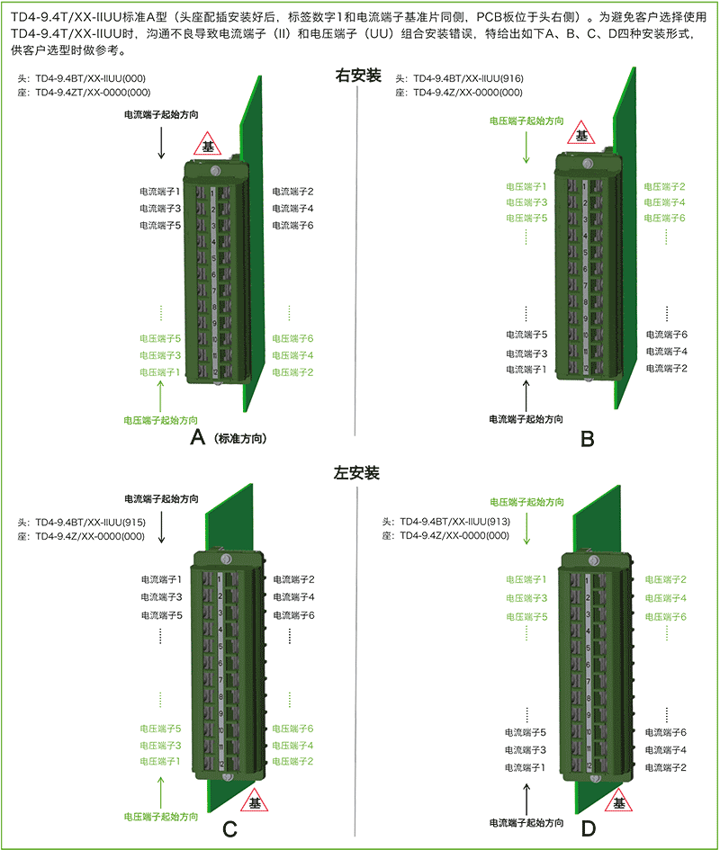 卓能9.4mm間距插拔式電流電壓端子選型說(shuō)明